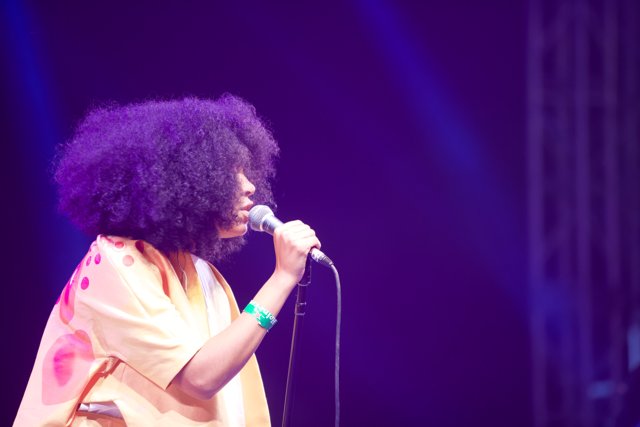 Afro Diva Serenades the Crowd