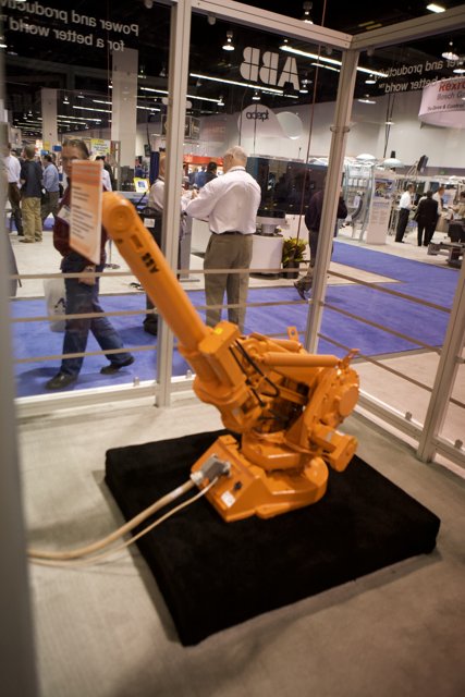 Robot automation machine on display at 2008 show