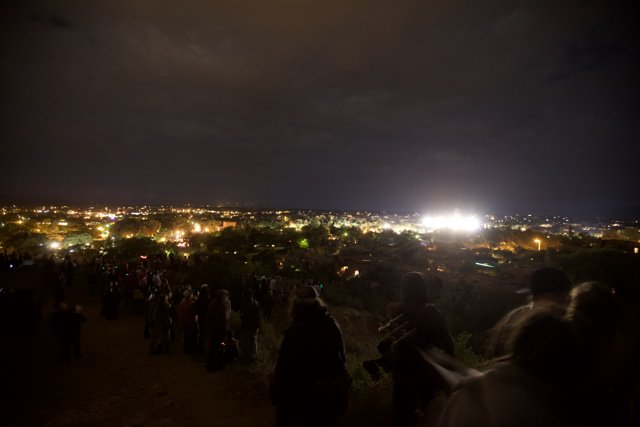 Nighttime Crowd on Santa Fe Hill