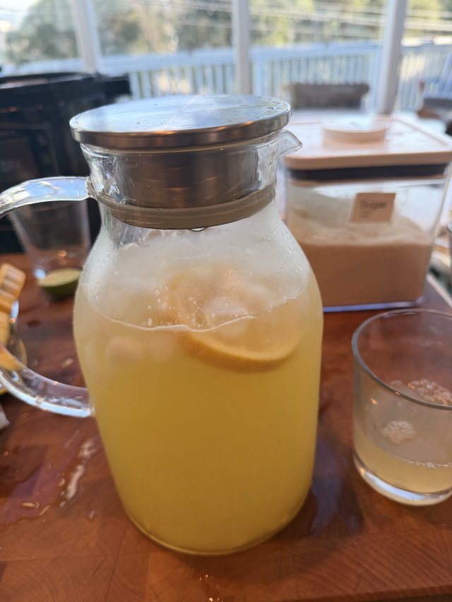 Refreshing Lemon Infused Beverage at Sunny Brunch