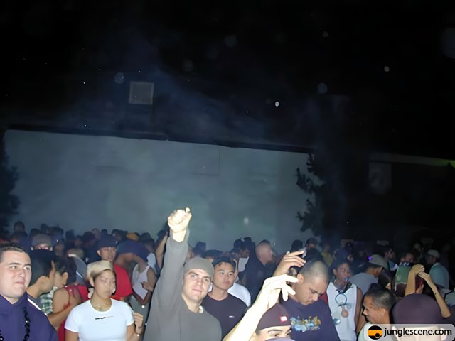 Smoke-filled Crowd at Midtown Night Club