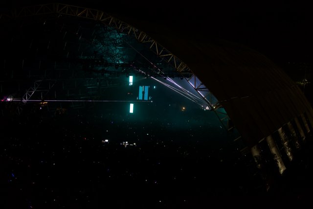 Illuminated Stage at Coachella Music Festival