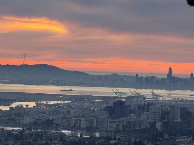 Dawn Over San Francisco Bay from Oakland Hills