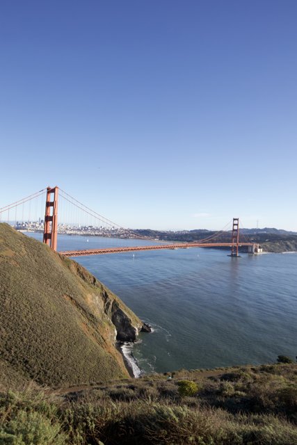 Magnificent Golden Gate Bridge Under the Azure Sky