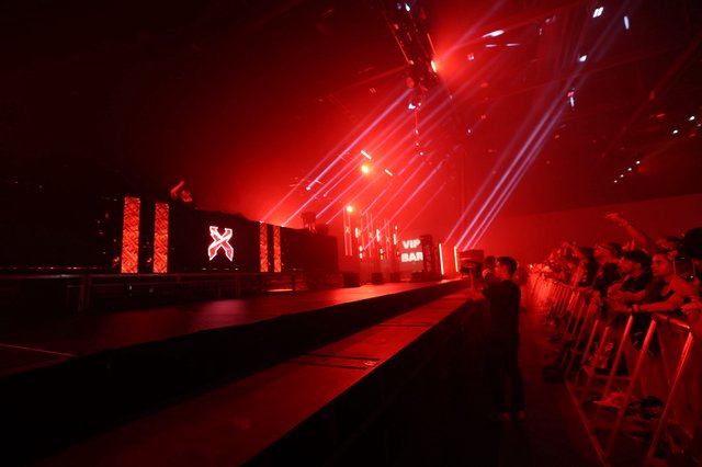 Red Laser Light Show at Wobbleland 2026 Festival