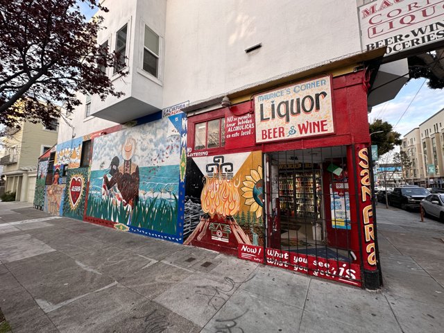 Colorful Liquor Store Building in San Francisco
