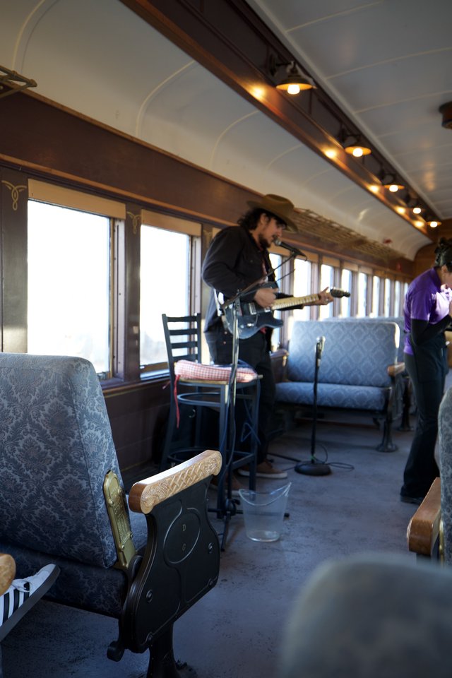 Live Music Performance on Vintage Train Car