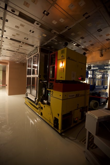 Yellow Machine in an Interior Designed Room