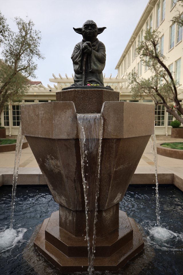 Yoda Fountain at Skywalker Ranch Courtyard
