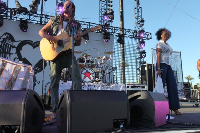 Guitarist serenades the crowd at Coachella 2009
