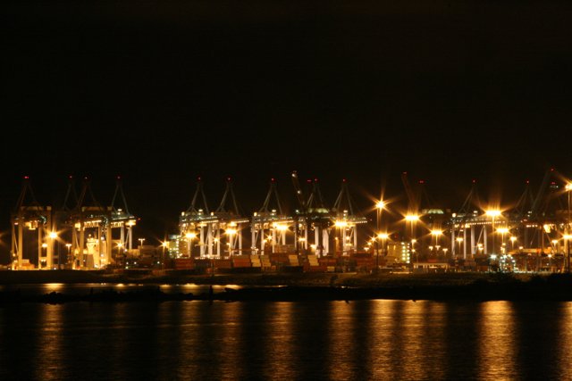 Night Lights at Bergen Port