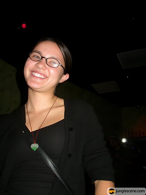 Green Necklace and Glasses