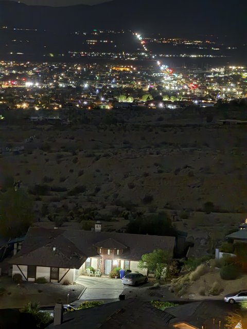 Nocturnal Panorama of Desert Hot Springs