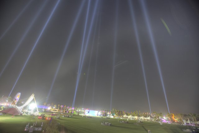 Laser Sky Over Festival Field
