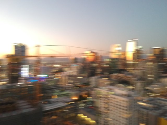 Blurry Metropolis Sunset