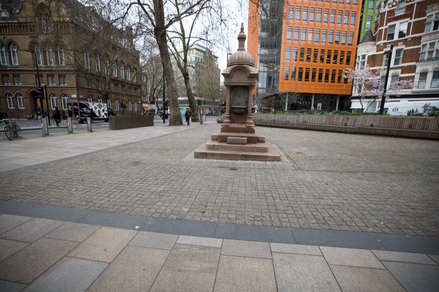 Historic Monument in Modern Leicester Square