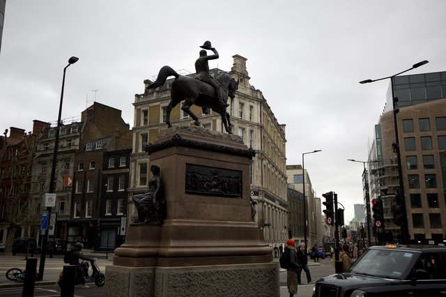 Duke of Wellington Equestrian Statue in Central London
