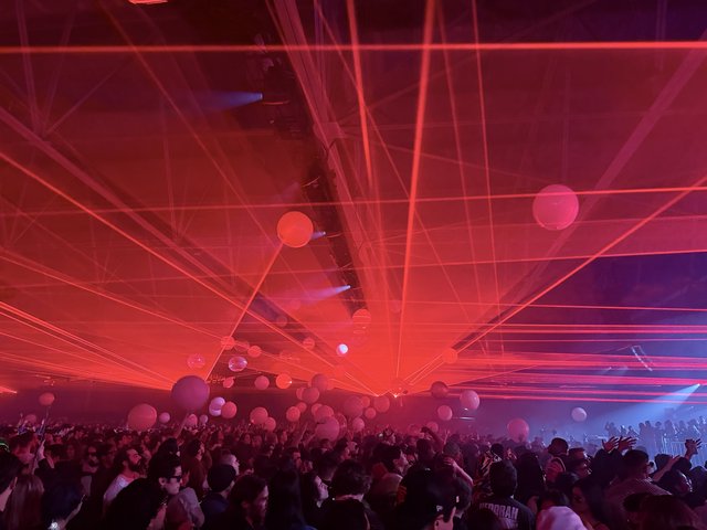 Laser Light Show at Electronic Music Concert