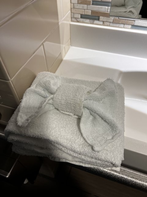 A Bow-Tied Bath Towel