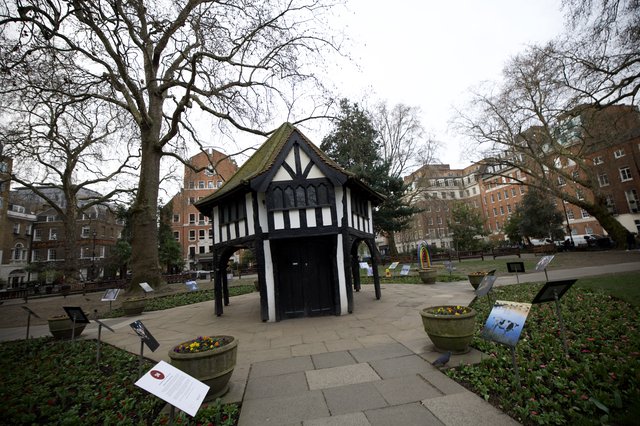 Historic Tudor Pavilion in Soho Square Gardens