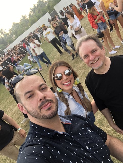 Selfie time at the outdoor event with Chrysti Ane, Michael R, and Lori S
