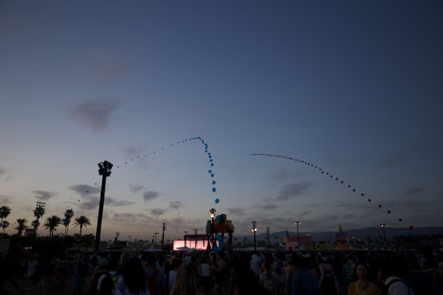 Balloon-filled Skies at Coachella Concert