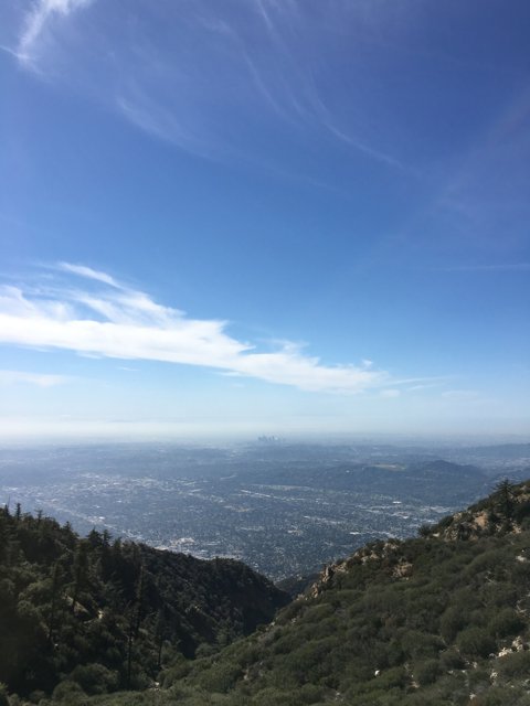 A Breathtaking View of Cityscape from the Top of Angeles National Forest