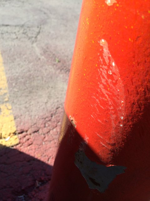 Red Handrail on the City's Tarmac