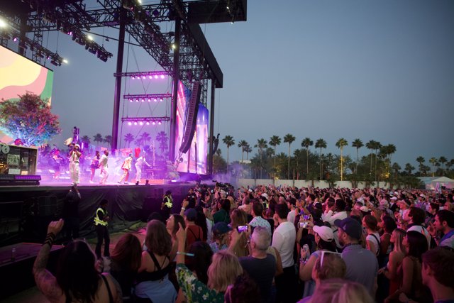 Palm Trees and Beats: Coachella 2024 Under the Dusky Sky