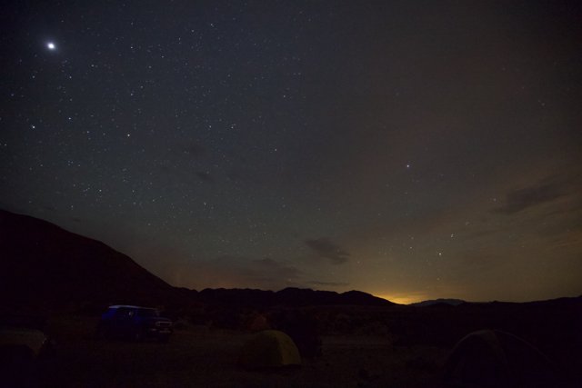 Night Sky over Desert Mountains