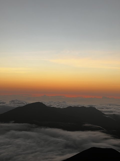 Sunrise over the Clouds at Haleakala Crater, Maui