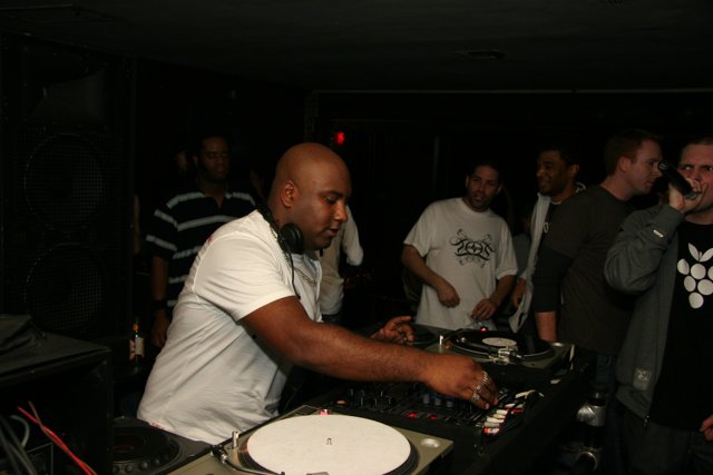 DJ Chris L and friends at a party