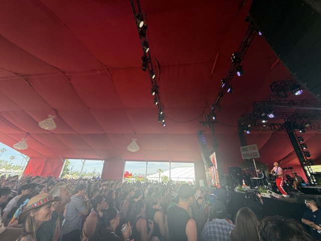 Electrifying Vibes Under the Red Canopy
