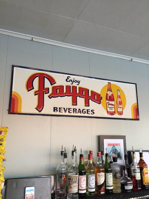 Enjoy Pappy Beverages Sign