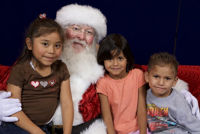 Santa Claus Brings Festive Cheer to Children