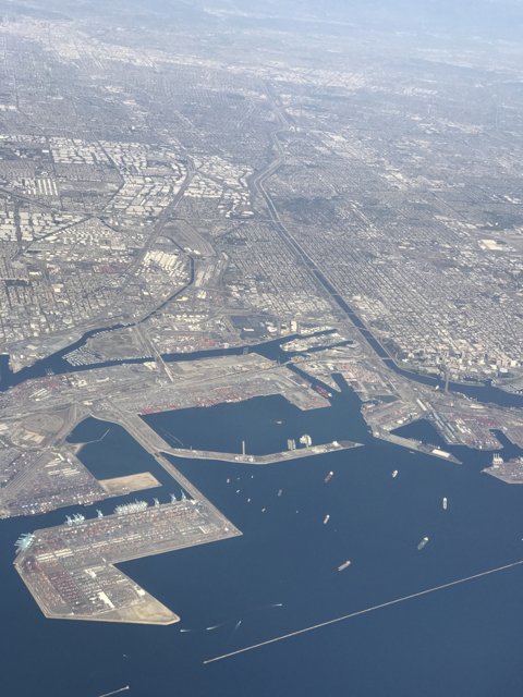 A Bird's Eye View of the Bustling Port of Los Angeles