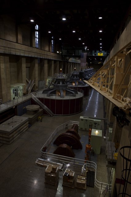 Inside the Hoover Dam Machinery Room