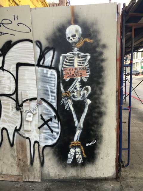 Hanging Skeleton Graffiti