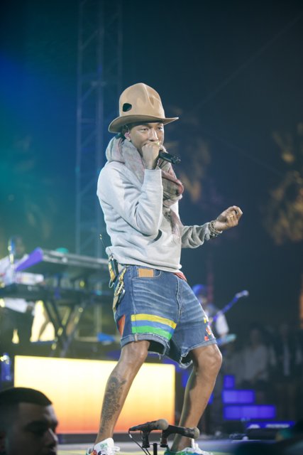 Pharrell Williams Rocks Coachella Stage in Fedora and Shorts