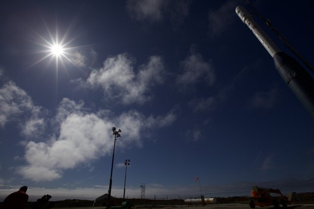 Sun Shines Brightly Over Launch Pad