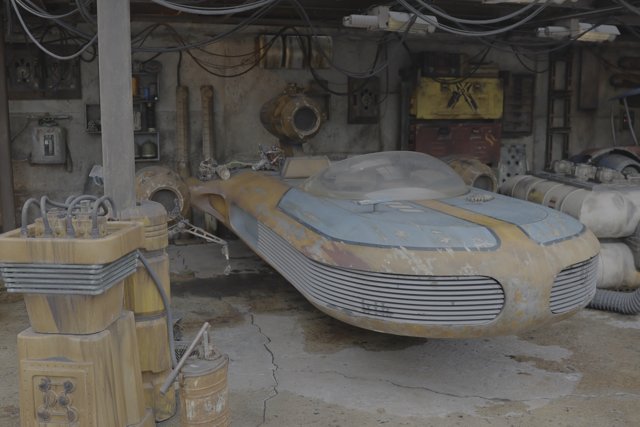 Star Wars Vehicle Takes a Pit Stop at Industrial Garage