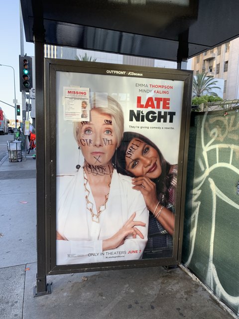 Late Night Bus Stop Advertisement