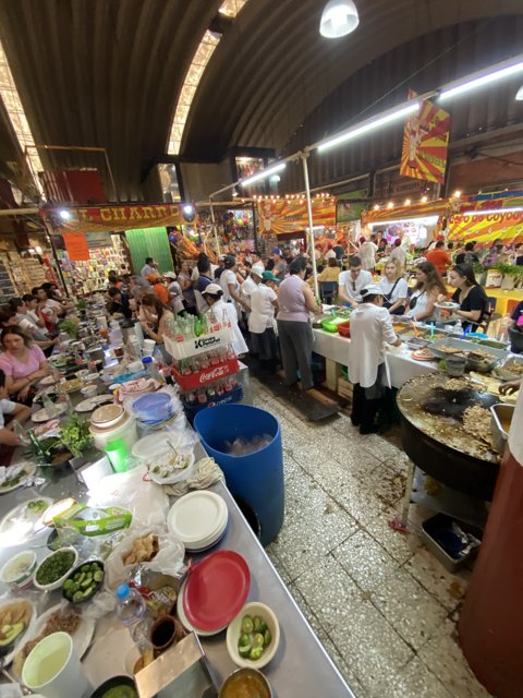 Bustling Food Market in Coyoacán