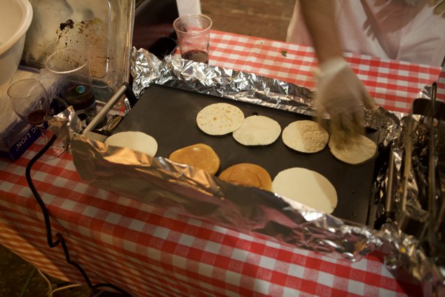 Making Tortillas at the Plata Wine Party