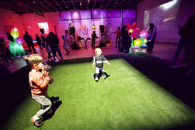 Children Playing at Interactive Baby Rave Art Installation