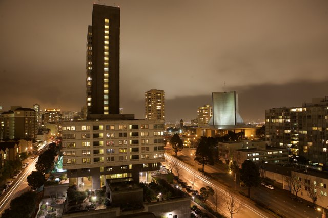 Night View of Urban Metropolis