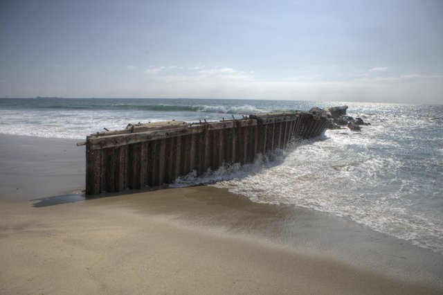 The Grand Wooden Pier on the Beach