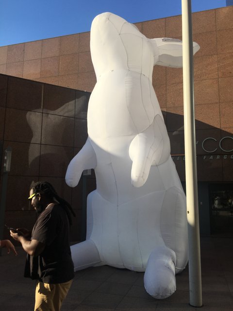 The Giant Inflatable Rabbit and the Man