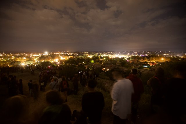 Nighttime Crowd at Santa Fe Fiesta
