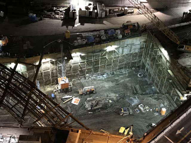 Nighttime Construction in Progress